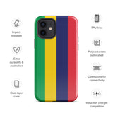 Funda para iPhone 15, 14, 13, 12, 11 Pro Max Plus Mini con bandera de Mauricio, regalo de recuerdo de viaje