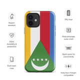 Funda para iPhone 15, 14, 13, 12, 11 Pro Max Plus Mini con bandera de Comoras, regalo de recuerdo de viaje