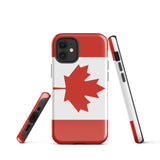 Funda para iPhone 15, 14, 13, 12 y 11 Pro Max Plus Mini con bandera canadiense Ideas para regalos Mapa del país Horizonte Regalo para ella Ideas para él Recuerdo de viaje