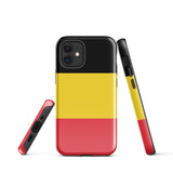 Funda para iPhone 15, 14, 13, 12 y 11 Pro Max Plus Mini con bandera belga Ideas para regalos Mapa del país Horizonte Regalo para ella Ideas para él Recuerdo de viaje