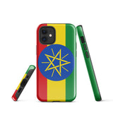 Funda para iPhone 15, 14, 13, 12 y 11 Pro Max Plus Mini con bandera de Etiopía Ideas para regalos Mapa del país Horizonte Regalo para ella Ideas para él Recuerdo de viaje