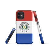 Funda para iPhone 15, 14, 13, 12 y 11 Pro Max Plus Mini con bandera de Paraguay Ideas para regalos Mapa del país Horizonte Regalo para ella Ideas para él Recuerdo de viaje