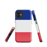 Funda para iPhone 15, 14, 13, 12 y 11 Pro Max Plus Mini con bandera francesa Ideas para regalos Mapa del país Horizonte Regalo para ella Ideas para él Recuerdo de viaje