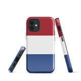 Funda para iPhone 15, 14, 13, 12, 11 Pro Max Plus Mini, carcasa protectora rígida resistente y brillante de goma con bandera holandesa, idea de regalo