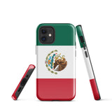 Mexico Mexican Flag iPhone Case 15 14 13 12 11 Pro Max Plus Mini Tough Fitted Hard Protective Shell Glossy Rubber Phone Case Gift Idea