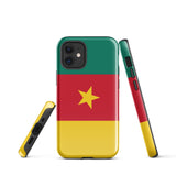 Funda para iPhone 15, 14, 13, 12 y 11 Pro Max Plus Mini con bandera de Camerún Ideas de regalo Mapa del país Horizonte Regalo Recuerdo de viaje