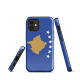 Kosovo Kosovar Flagge iPhone Hülle 15 14 13 12 11 Pro Max Plus Mini Geschenkideen Landkarte Skyline Geschenk für Sie Ihn Ideen Reise Souvenir