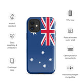 Australia Australian Flag iPhone Case 15 14 13 12 11 Pro Max Plus Mini Gift Travel Souvenir