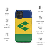 St. Vincent und die Grenadinen Flagge iPhone Hülle 15 14 13 12 11 Pro Max Plus Mini Geschenk Reise Souvenir