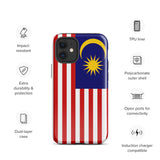 Funda para iPhone 15, 14, 13, 12, 11 Pro Max Plus Mini con bandera de Malasia, regalo de recuerdo de viaje