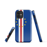 Cabo Verde Verdean Flagge iPhone Fall 15 14 13 12 11 Pro Max Plus Mini Geschenk Reise Souvenir