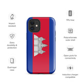 Funda para iPhone 15, 14, 13, 12, 11 Pro Max Plus Mini con bandera de Camboya, regalo de recuerdo de viaje