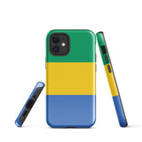 Funda para iPhone 15, 14, 13, 12, 11 Pro Max Plus Mini con bandera de Gabón, regalo de recuerdo de viaje
