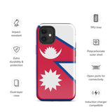 Nepal Nepalese Flag iPhone Case 15 14 13 12 11 Pro Max Plus Mini Gift Travel Souvenir