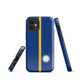 Funda para iPhone 15, 14, 13, 12, 11 Pro Max Plus Mini con la bandera de Nauru, regalo de recuerdo de viaje