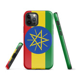 Funda para iPhone 15, 14, 13, 12 y 11 Pro Max Plus Mini con bandera de Etiopía Ideas para regalos Mapa del país Horizonte Regalo para ella Ideas para él Recuerdo de viaje