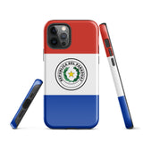 Funda para iPhone 15, 14, 13, 12 y 11 Pro Max Plus Mini con bandera de Paraguay Ideas para regalos Mapa del país Horizonte Regalo para ella Ideas para él Recuerdo de viaje
