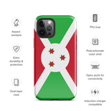 Funda para iPhone 15, 14, 13, 12, 11 Pro Max Plus Mini con bandera de Burundi, regalo de recuerdo de viaje