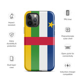 Funda para iPhone 15, 14, 13, 12, 11 Pro Max Plus Mini con bandera de la República Centroafricana, regalo de recuerdo de viaje