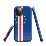 Cabo Verde Verdean Flagge iPhone Fall 15 14 13 12 11 Pro Max Plus Mini Geschenk Reise Souvenir