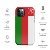 Funda para iPhone 15, 14, 13, 12, 11 Pro Max Plus Mini con bandera de Omán, regalo de recuerdo de viaje