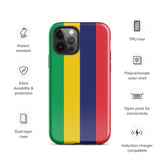 Funda para iPhone 15, 14, 13, 12, 11 Pro Max Plus Mini con bandera de Mauricio, regalo de recuerdo de viaje