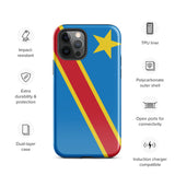 Funda para iPhone 15, 14, 13, 12, 11 Pro Max Plus Mini con la bandera de Kinshasa de la República Democrática del Congo, regalo de recuerdo de viaje