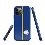Funda para iPhone 15, 14, 13, 12, 11 Pro Max Plus Mini con la bandera de Nauru, regalo de recuerdo de viaje