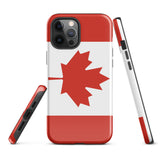 Funda para iPhone 15, 14, 13, 12 y 11 Pro Max Plus Mini con bandera canadiense Ideas para regalos Mapa del país Horizonte Regalo para ella Ideas para él Recuerdo de viaje