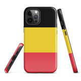 Funda para iPhone 15, 14, 13, 12 y 11 Pro Max Plus Mini con bandera belga Ideas para regalos Mapa del país Horizonte Regalo para ella Ideas para él Recuerdo de viaje