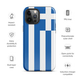 Funda para iPhone 15, 14, 13, 12, 11 Pro Max Plus Mini con bandera griega, regalo de recuerdo de viaje