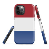 Funda para iPhone 15, 14, 13, 12, 11 Pro Max Plus Mini, carcasa protectora rígida resistente y brillante de goma con bandera holandesa, idea de regalo