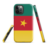 Funda para iPhone 15, 14, 13, 12 y 11 Pro Max Plus Mini con bandera de Camerún Ideas de regalo Mapa del país Horizonte Regalo Recuerdo de viaje