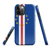 Cabo Verde Verdean Flagge iPhone Fall 15 14 13 12 11 Pro Max Plus Mini Geschenk Reise Souvenir