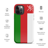 Funda para iPhone 15, 14, 13, 12, 11 Pro Max Plus Mini con bandera de Omán, regalo de recuerdo de viaje