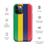 Funda para iPhone 15, 14, 13, 12, 11 Pro Max Plus Mini con bandera de Mauricio, regalo de recuerdo de viaje