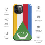 Funda para iPhone 15, 14, 13, 12, 11 Pro Max Plus Mini con bandera de Comoras, regalo de recuerdo de viaje