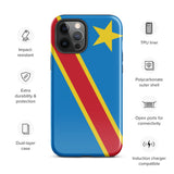 Funda para iPhone 15, 14, 13, 12, 11 Pro Max Plus Mini con la bandera de Kinshasa de la República Democrática del Congo, regalo de recuerdo de viaje