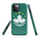 Funda para iPhone 15, 14, 13, 12, 11 Pro Max Plus Mini con bandera de Macao, regalo de recuerdo de viaje
