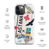 Funda para iPhone 15, 14, 13, 12, 11 Pro Max Plus Mini, regalo de recuerdo de viaje, bandera de Kazajstán de Astana