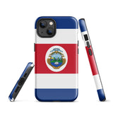 Costa Rica Rican Flag iPhone 15 14 13 12 11 Pro Max Plus Mini Phone Case iPhone Tough Rugged Protective iPhone case