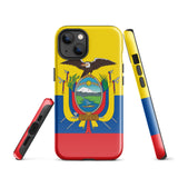 Ecuador Ecuadorianische Flagge iPhone 15 14 13 12 11 Pro Max Plus Mini Handyhülle iPhone Robuste Schutzhülle
