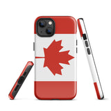 Funda para iPhone 15, 14, 13, 12 y 11 Pro Max Plus Mini con bandera canadiense Ideas para regalos Mapa del país Horizonte Regalo para ella Ideas para él Recuerdo de viaje