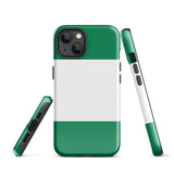 Funda para iPhone 15, 14, 13, 12 y 11 Pro Max Plus Mini con bandera de Nigeria Ideas para regalos Mapa del país Horizonte Regalo para ella Ideas para él Recuerdo de viaje