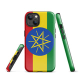 Funda para iPhone 15, 14, 13, 12 y 11 Pro Max Plus Mini con bandera de Etiopía Ideas para regalos Mapa del país Horizonte Regalo para ella Ideas para él Recuerdo de viaje