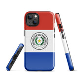 Funda para iPhone 15, 14, 13, 12 y 11 Pro Max Plus Mini con bandera de Paraguay Ideas para regalos Mapa del país Horizonte Regalo para ella Ideas para él Recuerdo de viaje