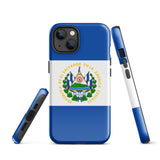 Funda para iPhone 15, 14, 13, 12, 11 Pro Max Plus Mini con bandera salvadoreña, ideas para regalos, mapa del país, regalo para ella, ideas para él, recuerdo de viaje