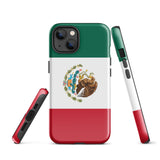 Mexico Mexican Flag iPhone Case 15 14 13 12 11 Pro Max Plus Mini Tough Fitted Hard Protective Shell Glossy Rubber Phone Case Gift Idea