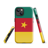 Funda para iPhone 15, 14, 13, 12 y 11 Pro Max Plus Mini con bandera de Camerún Ideas de regalo Mapa del país Horizonte Regalo Recuerdo de viaje