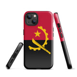 Angola Angolanische Flagge iPhone Hülle 15 14 13 12 11 Pro Max Plus Mini Geschenk Reise Souvenir